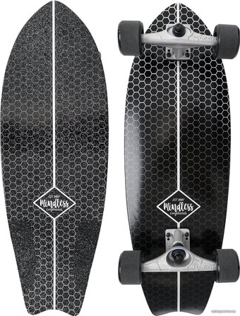 Лонгборд Mindless Surf Skate Fish Tail Black MS1500