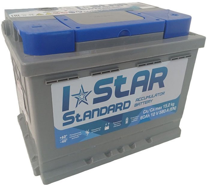

Автомобильный аккумулятор I-STAR 60 R+ (60 А·ч)