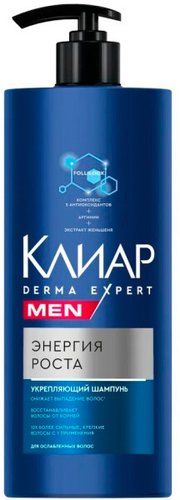 Шампунь Clear Men Derma Expert укрепляющий Энергия роста (1 л)