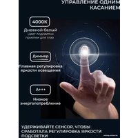 Зеркало eMZe Led с подсветкой и УФ-окантовкой D80 LED.UV.80.80.AUR (золото)