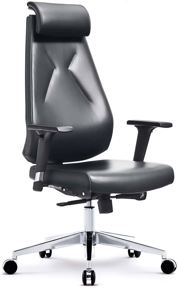 Офисное кресло SitUp Mars black Chrome (экокожа)