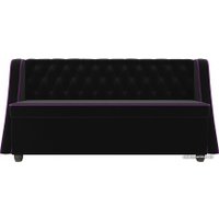 Диван Лига диванов Лофт 104557 (микровельвет, черный)