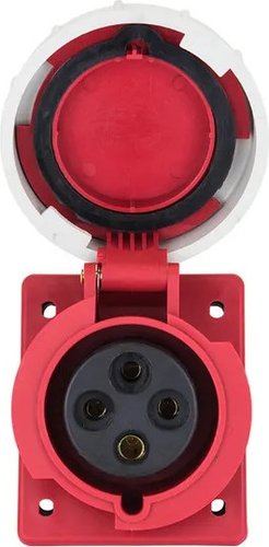 Розетка промышленная КС YHT 4242 3Р+РЕ 32А 380В IP67 74311