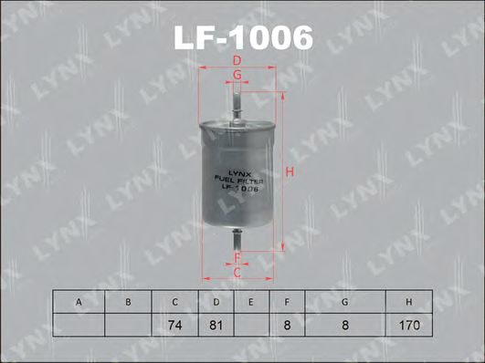 

Топливный фильтр LynxAuto LF1006
