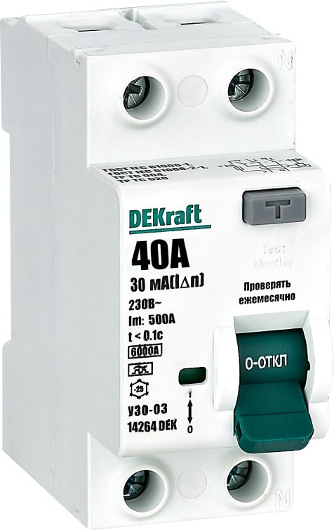 

Устройство защитного отключения DEKraft УЗО-03 14264DEK