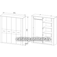 Шкаф распашной MyStar Вирджиния 100.1820 (таксус)