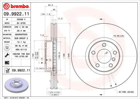 

Brembo 09992211