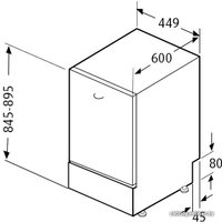 Отдельностоящая посудомоечная машина Krona Riva 45 FS WH