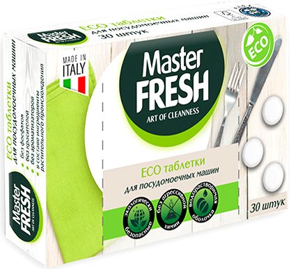 

Таблетки для посудомоечной машины Master Fresh ECO в растворимой оболочке (30 шт)