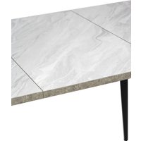 Кухонный стол ВВР Раздвижной пластиковый (лавант/бетон светлый/черный конус 110-150/70)