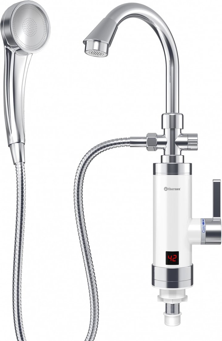 

Проточный электрический водонагреватель кран+душ Thermex Focus 3000