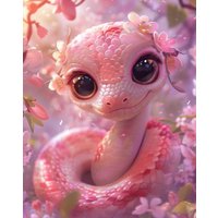 Алмазная мозаика  Феникс+ Розовая змейка 68594