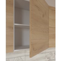 Готовая кухня Интермебель Микс Топ-22 2x1.42м правая (белый премиум-дуб крафт зол-венато)