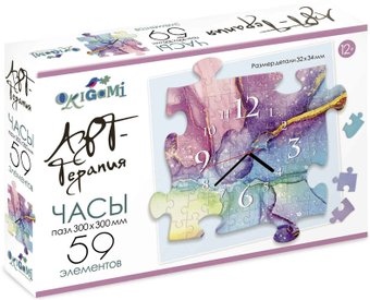 Пазл Origami Game Пазл-часы. Краски (59 эл)