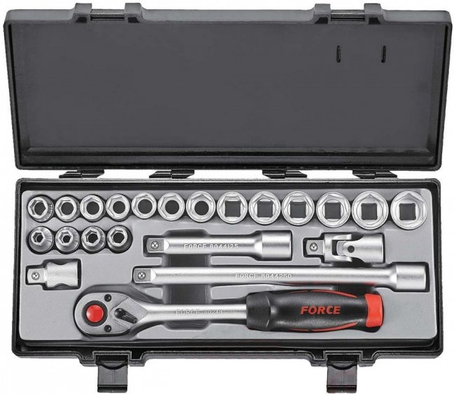 

Набор трещотка с головками Force 4226 (22 предмета)