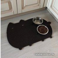 Коврик под миску Alicosta ЭВА 600x400 кот (соты/коричневый)