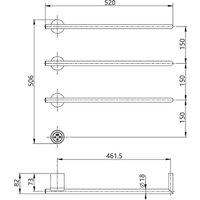 Полотенцесушитель AQUAme AQM3143MB
