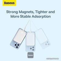 Внешний аккумулятор Baseus Magnetic Mini Wireless Fast Charging Power Bank 20W 6000mAh (белый) в Витебске