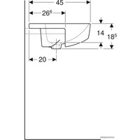 Умывальник Geberit VariForm 55 500.681.01.1