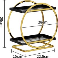 Домашний органайзер для косметики Happy Home HH-032B (черный/золотой)