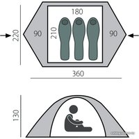 Треккинговая палатка BTrace Solid 3