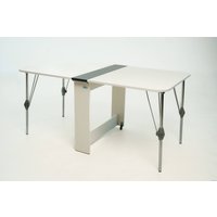 Стол-книга Stoloff Мечта 1600x850 (антрацит/белый, опоры складные, углы закругленные с роликами и ручками)