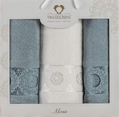 

Набор полотенец Two Dolphins Moss 11809 (3 шт, в коробке, серый)