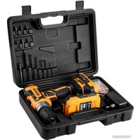 Дрель-шуруповерт Deko DKCD20V 080-1002 (с 2-мя АКБ, кейс, оснастка)