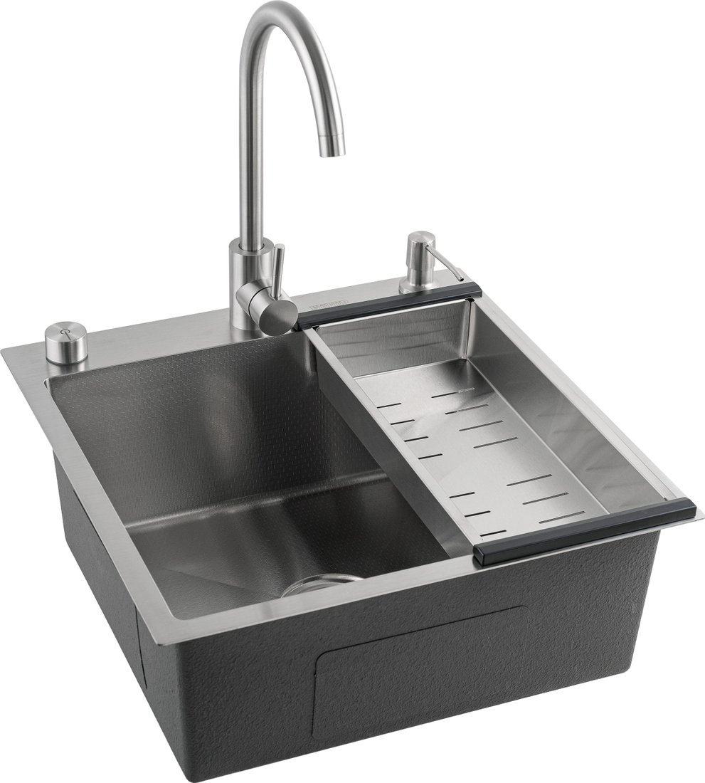 

Кухонная мойка Futur FK 5050 Eco Embossing Pop-up Mixer plus (Satin)