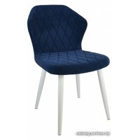 Стул Гальваник Бергамо (эмаль белый муар/Catania Dark Blue)