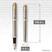 Ручка-роллер Parker IM Metal Core Brushed Metal GT 1931663