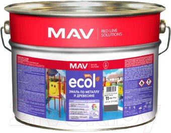 Эмаль MAV Ecol ПФ-115 11 кг (фиолетовый)