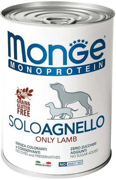 Консервированный корм для собак Monge Monoprotein с ягненком (400 г)