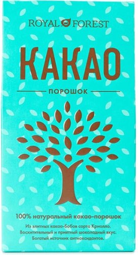 Какао растворимое Royal Forest в коробке 200 г (голубой)