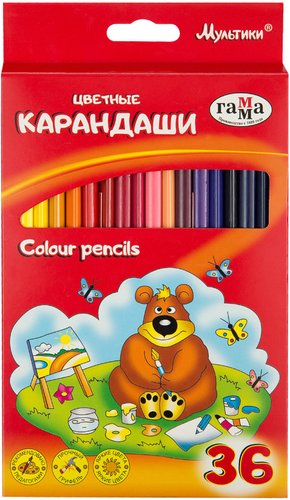 Набор цветных карандашей Гамма Мультики 050918_10 (36 цв)