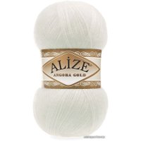 Пряжа для вязания Alize Angora gold 62 (550 м, молочный)