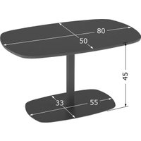 Журнальный столик Калифорния мебель Келли M (графит) в Гомеле