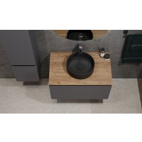  Jorno Тумба под умывальник Cossety 80 Coss.01.80/P/A-DZ/JR (антрацит/дуб крафт золотой)