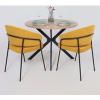 Стул Listvig Just (горчичный Brandy Light 16/черный)