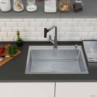 Кухонная мойка Roxen Simple 560220-70 сатин (с коландером и дозатором)