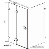 Душевой уголок Ambassador Abner 10011103L 120х80