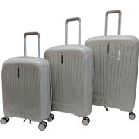 Чемодан-спиннер Mironpan 23107 (M, светло-серый)