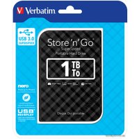 Внешний накопитель Verbatim Store 'n' Go USB 3.0 1TB Черный [53194]