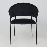 Стул с подлокотниками Алвест AV 433 (черный бархат H-75/черный)