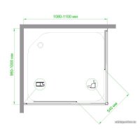 Душевой уголок Royal Bath RB1110HPD-C 110x100