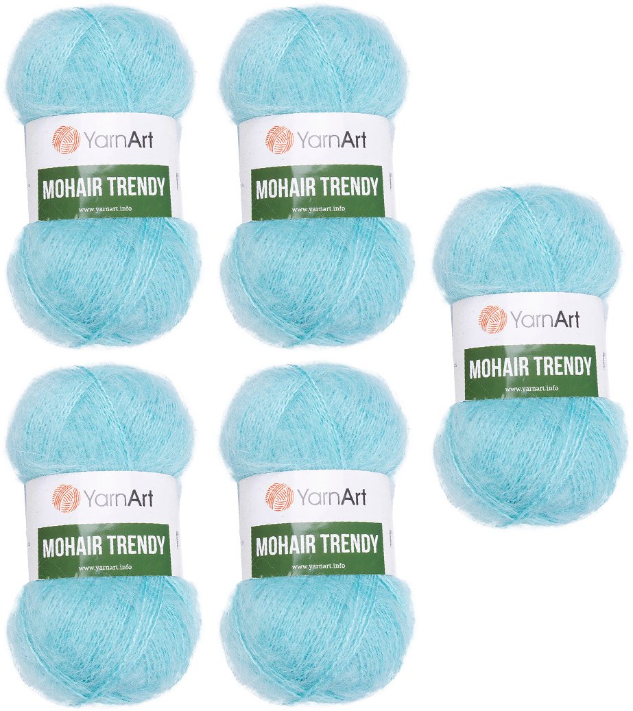 

Набор пряжи для вязания Yarnart Mohair Trendy 142 (бирюзовый, 5 шт)