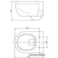 Унитаз подвесной SSWW CT2038V (белый)