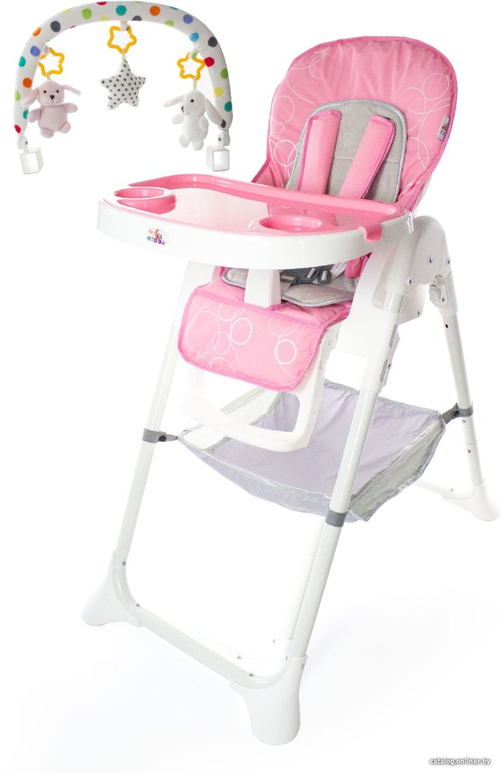 Высокий стульчик ForKiddy Cosmo Comfort Toys 3+ (розовый)