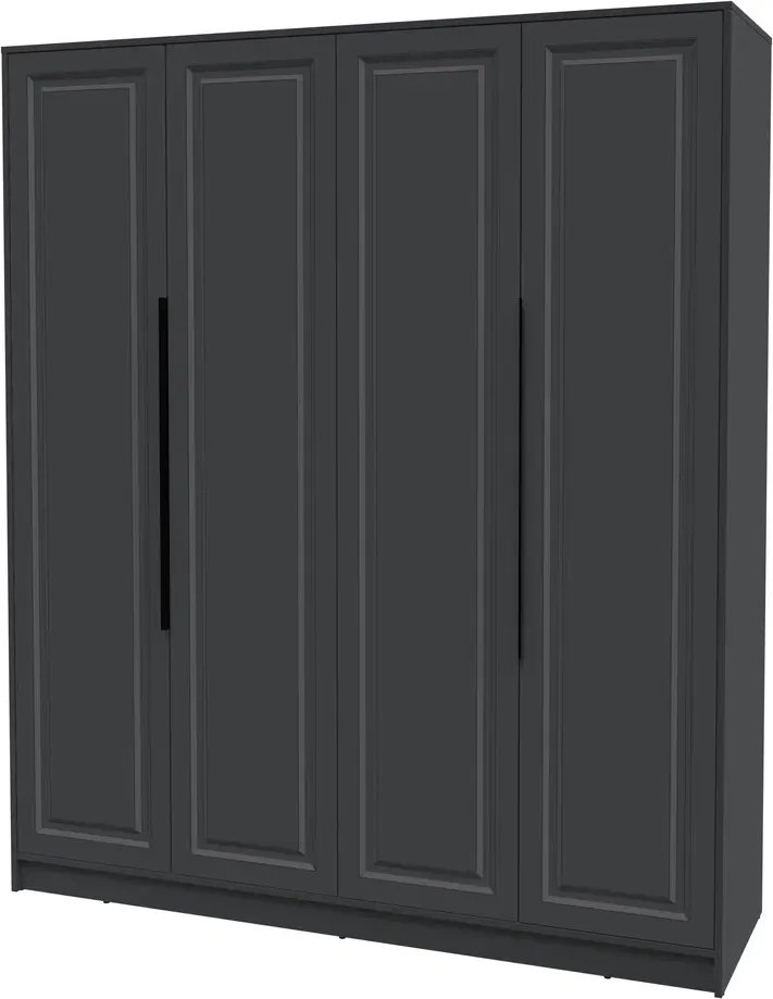 

Шкаф распашной Интерлиния Концепт КТ-Ш4 Деко (антрацит/пепел)