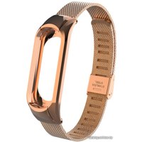 Браслет Xiaomi миланский сетчатый для Mi Band 3 (розовое золото)